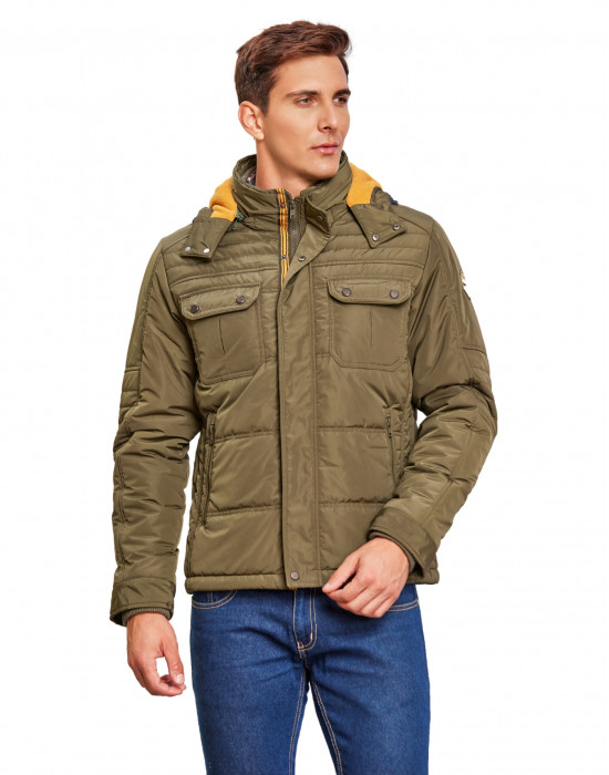 Men Travel Jacket Olive Color