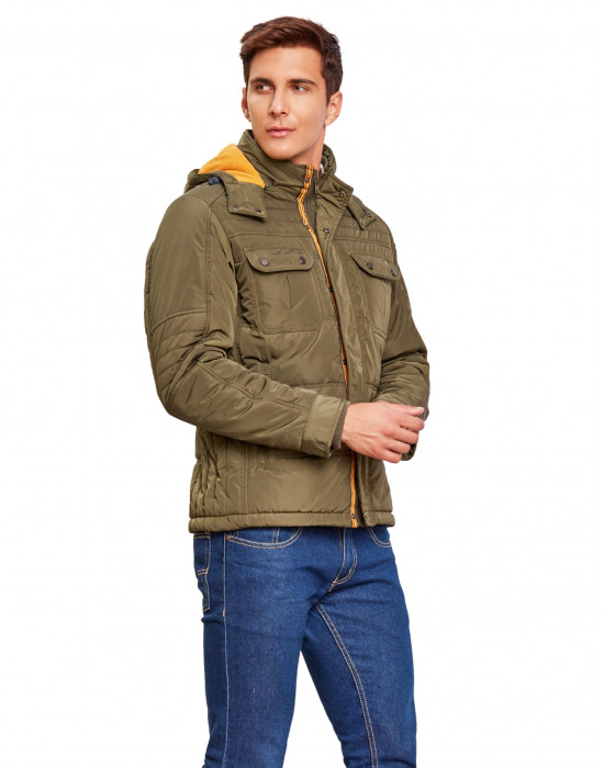 Men Travel Jacket Olive Color