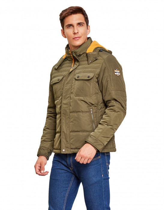 Men Travel Jacket Olive Color