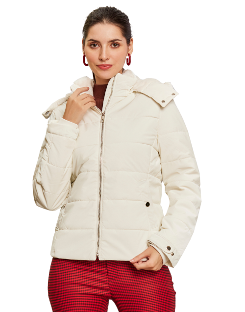 Buy ONLY Women White Solid Padded Jacket - Jackets for Women 2356964 |  Myntra