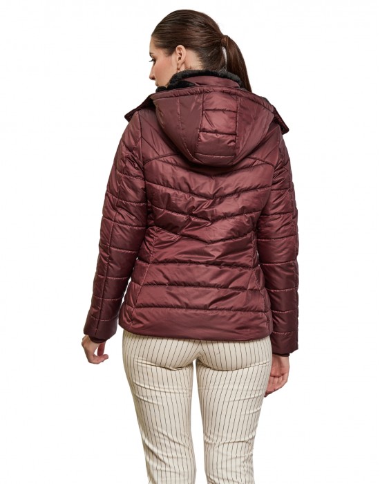 Women Travel Jacket Wine Color