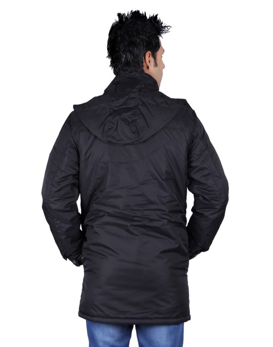 Mens Parka Style Jacket Black on Rent