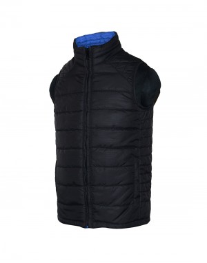 Boys Quilted Jacket Black Reversible