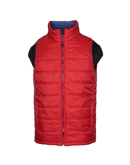 Boys Quilted Jacket Red Reversible