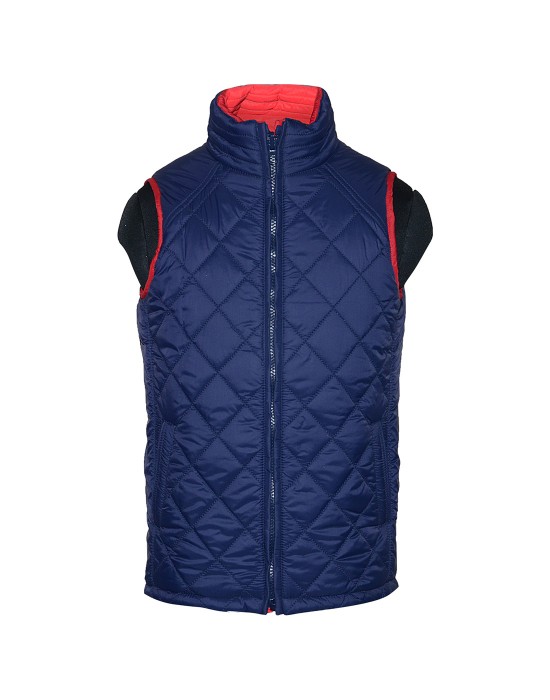 Boys Quilted Jacket Red Reversible
