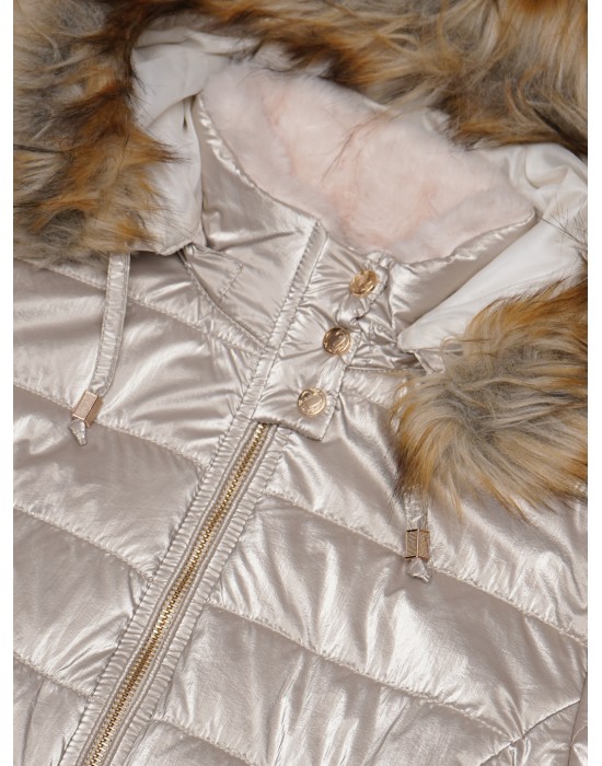 Girls  quilted Jacket champange
