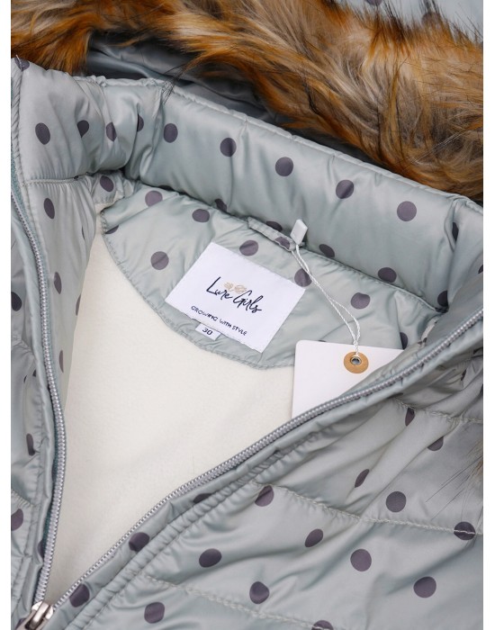 Girls  Quilted Jacket Dotted ice
