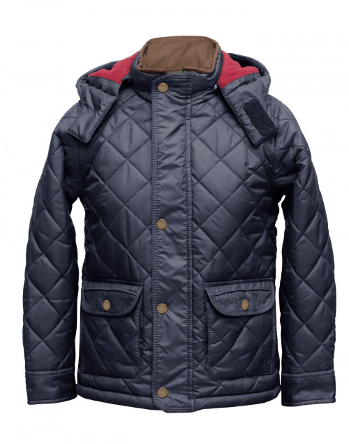 Boys navy quilted jacket sale