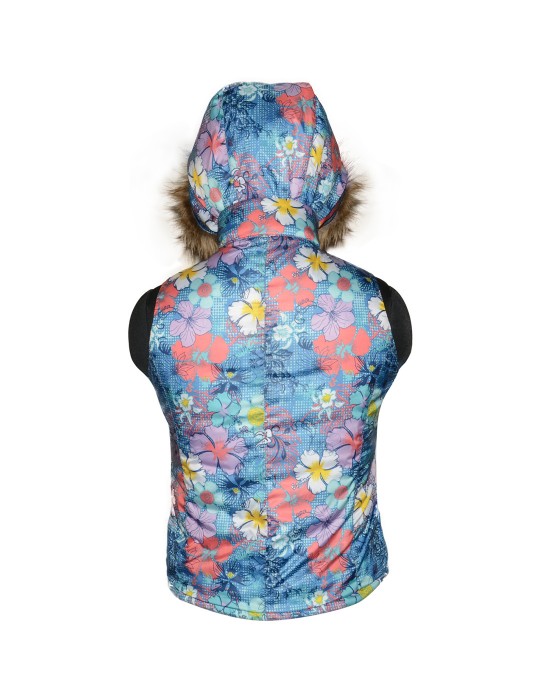 Girls Light weight quilted Jacket Cherry Reversible