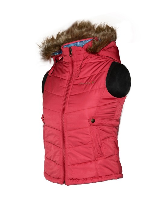 Girls Light weight quilted Jacket Cherry Reversible