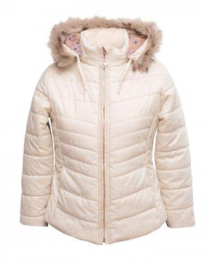Girls Jacket Ivory Quilted