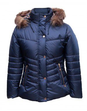 Girls Jacket Navy Quilted