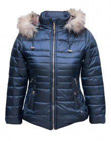 Baby Girls Jacket Navy Quilted