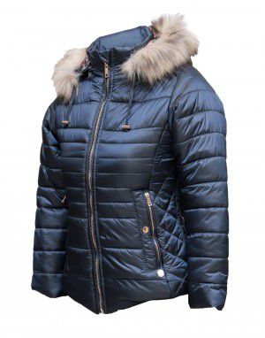 Baby Girls Jacket Navy Quilted