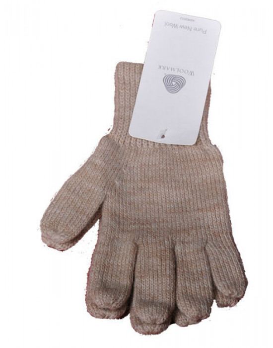 Baby Pure Wool Hand Gloves Plain Grey