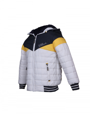 Baby Boy Jacket White Quilted