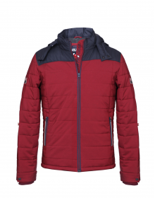 Men Jacket Red Sporty Quilted