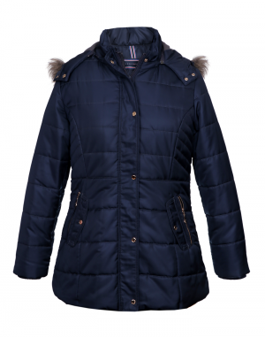 Womens Jacket Navy Quilted Basic