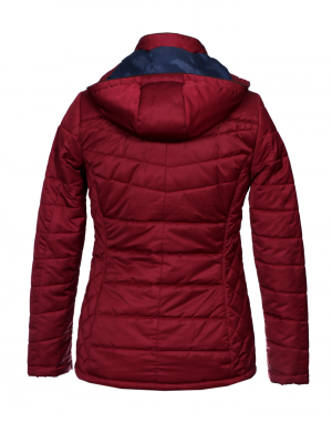 Womens Jacket Wine Basic Quilted