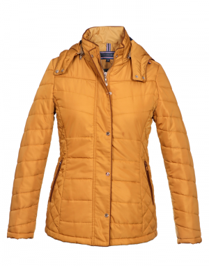 Womens Jacket Mustard Basic Quilted