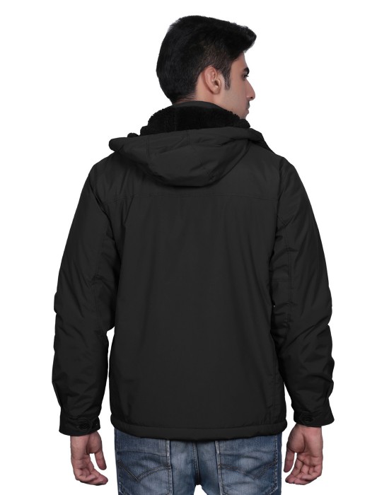 Mens Long Sleeve Black Jacket on Rent