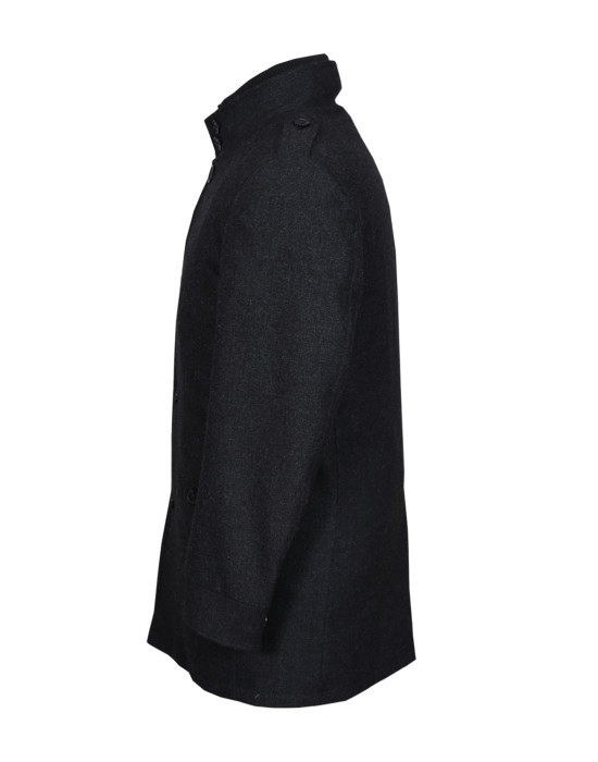 Men Coat Wool Black