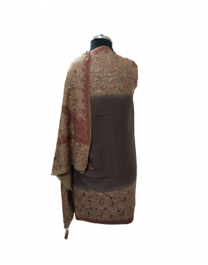  women designer  border brown shawls