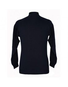 Pure wool Plain Light Weight  Sweater T Neck Navy