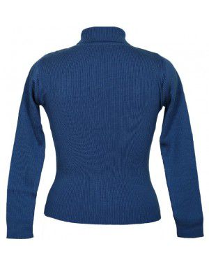 Girls Sweater High Neck Blue