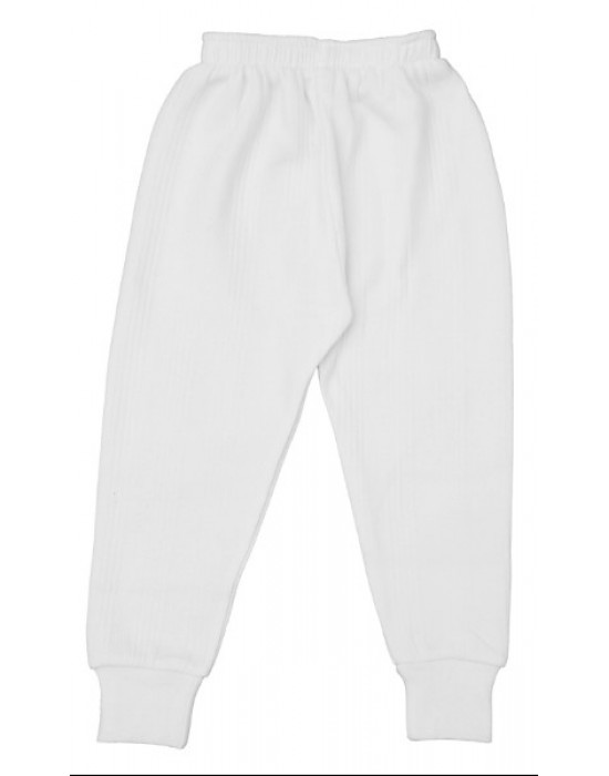 Kids Cotton Long John White
