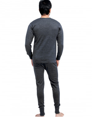 Mens FS merino Wool Dark Grey thermal Set