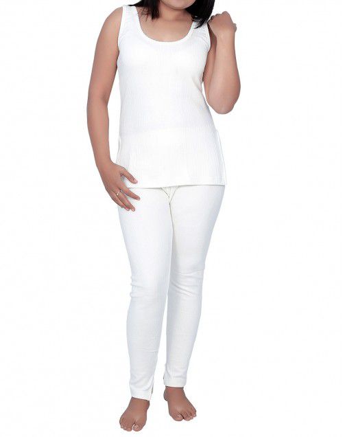 Shop Women Cotton warmers Set Slip Type White at Woollen Wear