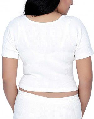 Woman Cotton warmer HS Blouse Type White