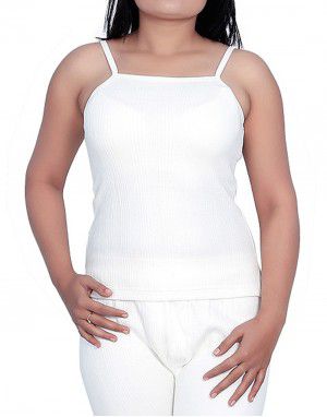 Woman Cotton Camisole Body warmers White