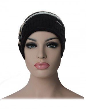 Unisex acrylic cap baggy self design black