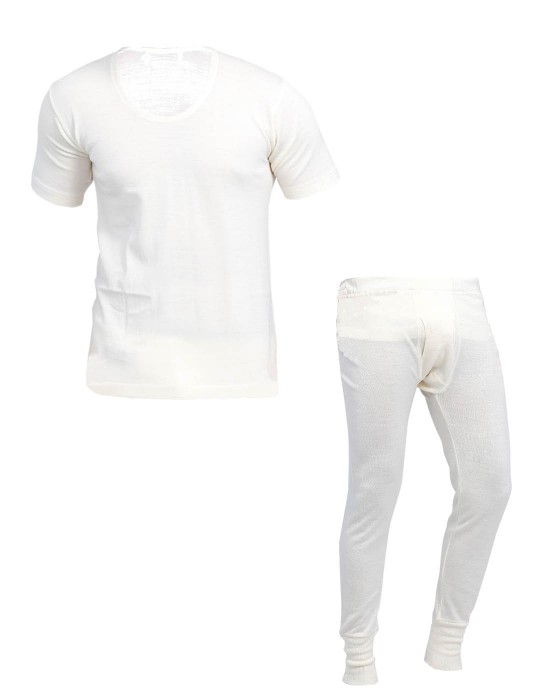 Mens Woolblend HS Body Warmers Set Cream