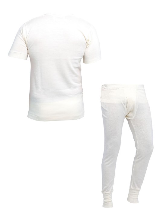 Mens Woolblend HS Body Warmers Set Cream
