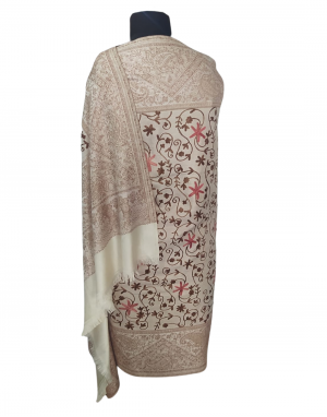 Women  Shawls Hand work Cream