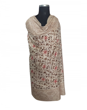 Women  Shawls Hand work Cream