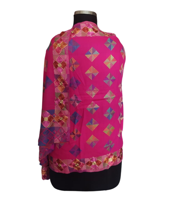 Women  Stole Flower print Pink