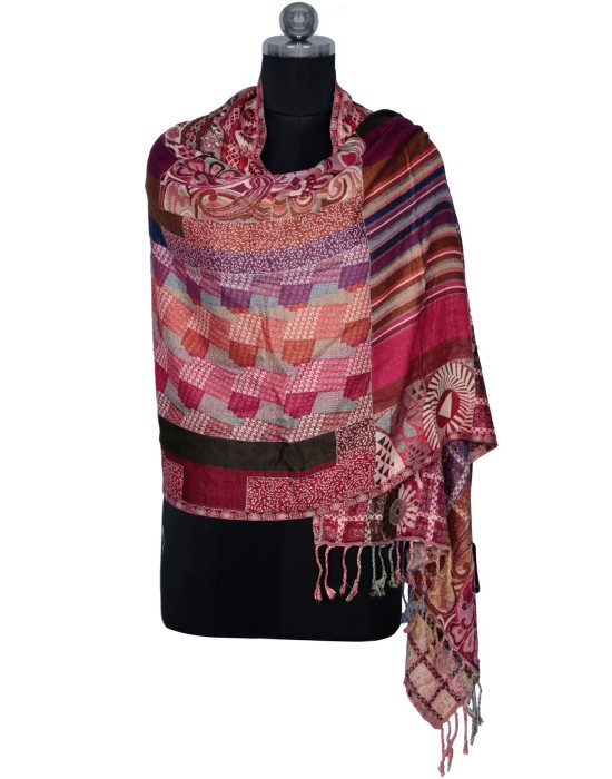 Women Stole dotted design black