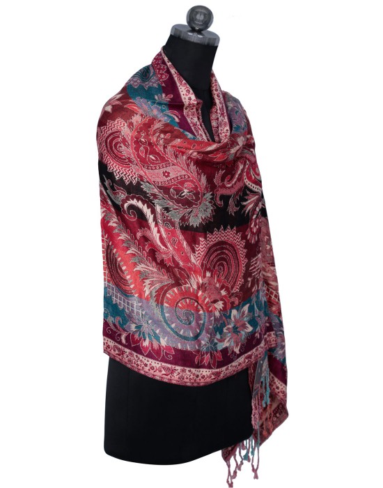 Women Stole dotted design black