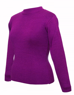  kids Girls  top Round Neck Basic purple