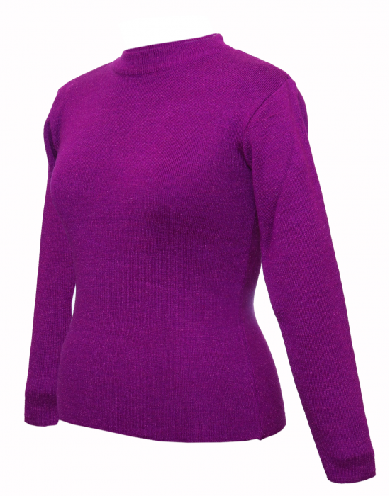  kids Girls  top Round Neck Basic purple