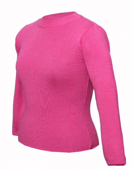  kids Girls  top Round Neck Basic pink