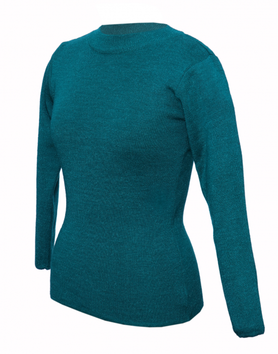  kids Girls  top Round Neck Basic green