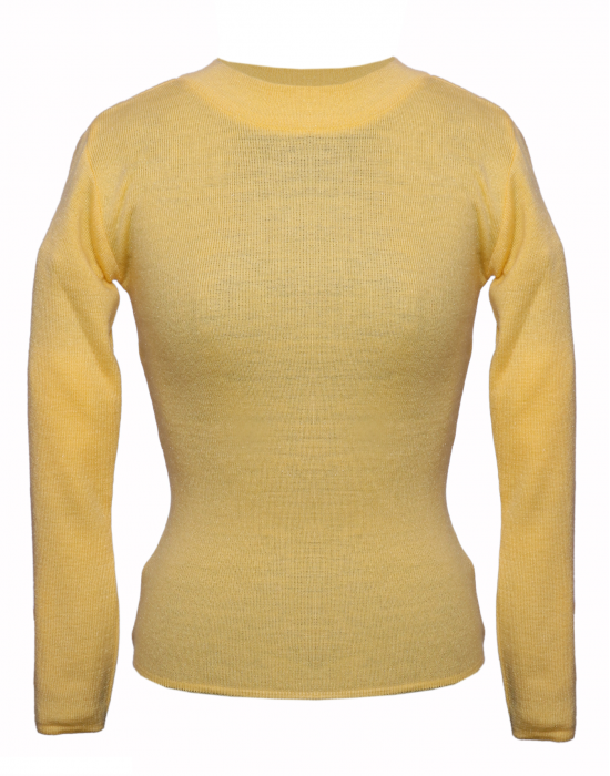  Kids Girls  top Round Neck Basic  Yellow