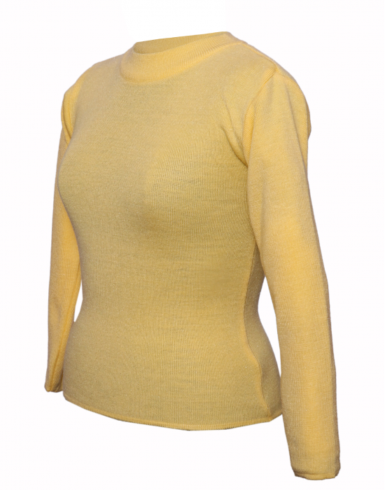  Kids Girls  top Round Neck Basic  Yellow