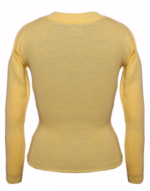  Kids Girls  top Round Neck Basic  Yellow